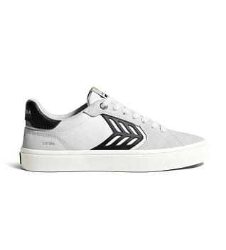 Dámské volnočasové boty Cariuma CATIBA PRO 2.0 Smoke White Suede Off-White Cordura Black Logo Sneake